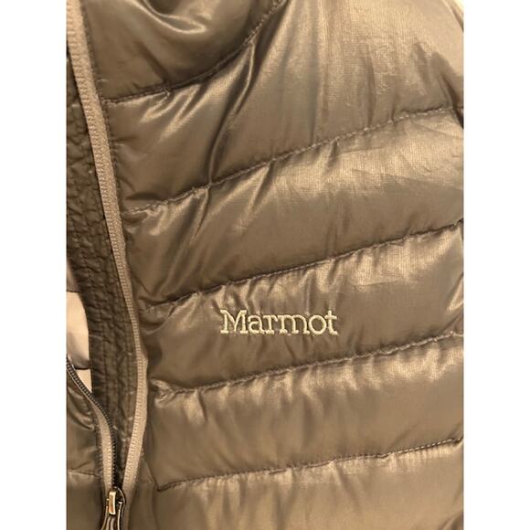 MARMOT Grey Gray 800 Fill Down Puffer Vest Lightweight Quilted Women's Size XS - Picture 10 of 13